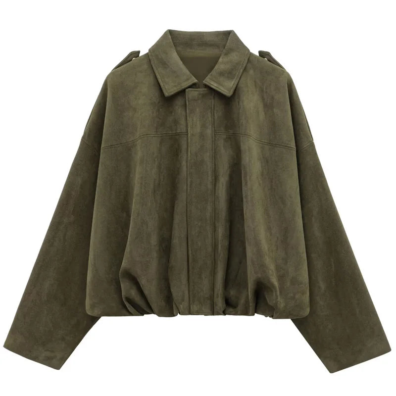 veste suédine oversize
