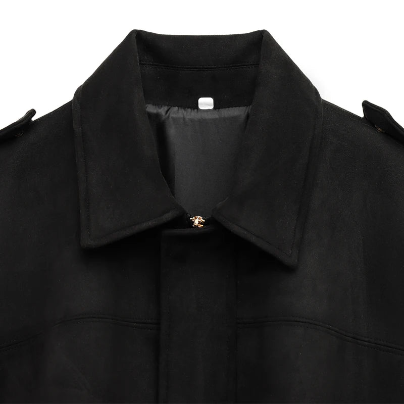 veste suédine oversize
