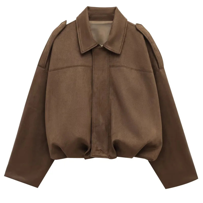 veste suédine oversize